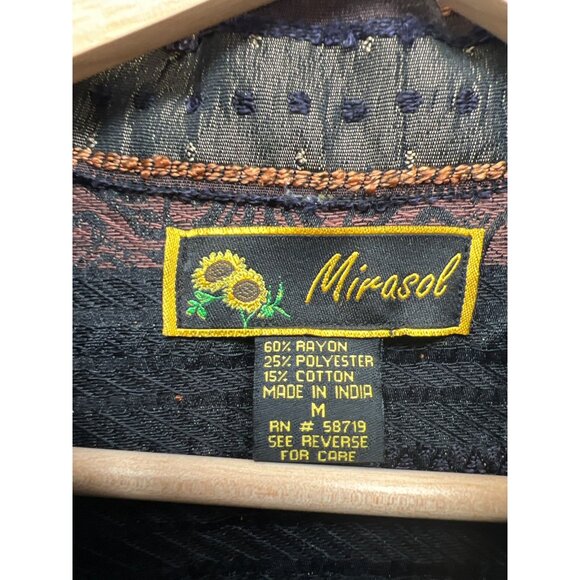 Mirasol Vintage Striped Brocade Tapestry Jacket - Picture 4 of 8